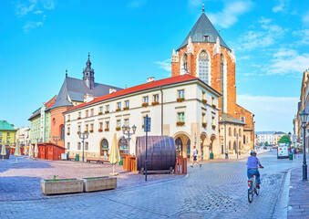 Wall Mural - The cityscape of Krakow, on June 11 in Krakow, Poland