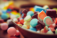 Colorful Candy In A Bowl