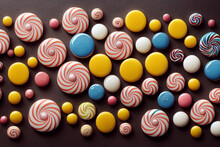 Colorful Candy On White Background