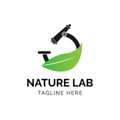 Wall Mural - Nature Lab logo design template vector