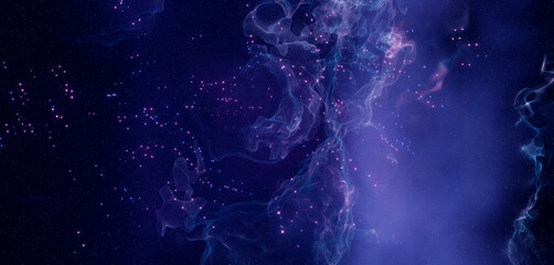 Wall Mural - vibrant elegant abstract fantastic space of the universe vivid dark purple abstract background