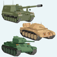 Wall Mural - military tank