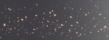 Christmas Background. Powder Dust Light PNG. Magic Shining Gold Dust. Fine, Shiny Dust Bokeh Particles Fall Off Slightly. Fantastic Shimmer Effect. Vector Illustrator.	
