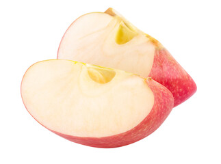 Aufkleber - Two wedges of red apple cut out