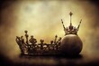 illustration of a crown and ball