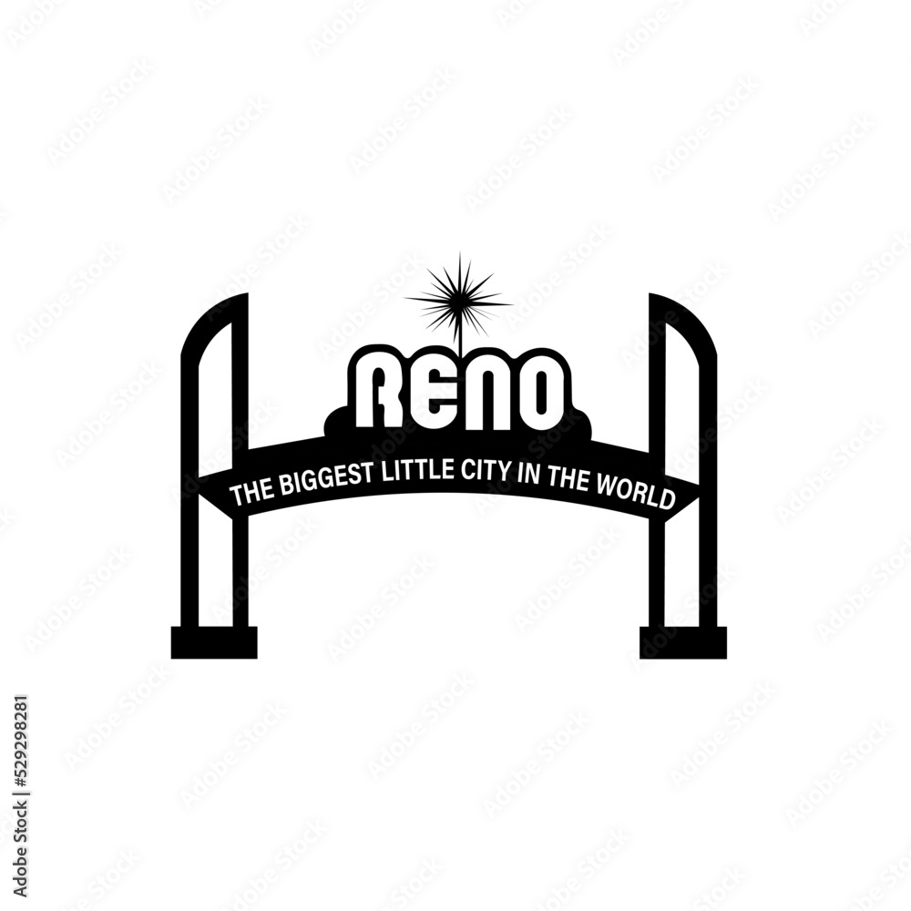 Welcome to Reno Sign Silhouette Stock Vector | Adobe Stock