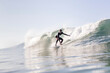 © Cavan Images - Man surfing in sea against clear sky