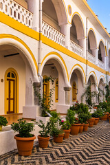 Wall Mural - Sacred Monastery of Saint Archangel Michael the Panormitis, Symi, Greece. Monastery of Saint Archangel Michael, sacred place on coast of sea Aegean Symi island in Greece overlooking Panormitis port.