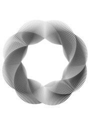 3d render of a abstract circle array. Perferct form with transparent background. Minimalist monochrome design