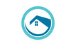 circle roof building home logo