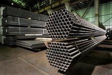 Metal Pipes In Factory