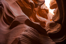 Low Angle View Of Antelope Canyon