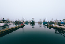 Port Angeles Boat Haven On A Foggy Day