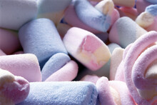 Tasty Marshmallows In Hues Of Pink And Blue