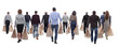 © ASDF - a line of people with shopping bags. back view