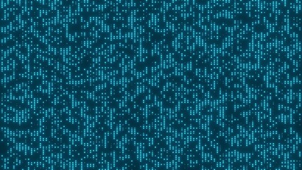 Futuristic matrix particles HUD Digital data network connection background 3D rendering