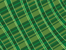 Angled Warped Plaid Green Pattern St Patricks Day Illustration Background