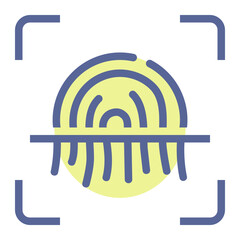 Wall Mural - Fingerprint Scanner Icon