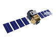 artificial satellite concept 3D rendering png on transparent background