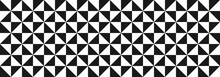 Triangle Geometric Pattern Banner Background Design Vector. Modern Black White Mosaic Tile Wallpaper.
