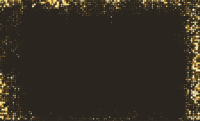 Wall Mural - Abstract gold gradient halftones dot effect texture, Vector illustration.