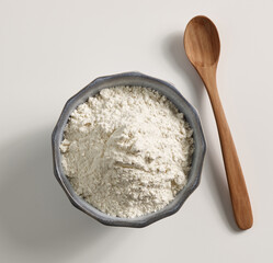 Poster - bowl of flour and wooden spoon