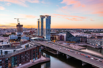 Poster - city skyline at sunset