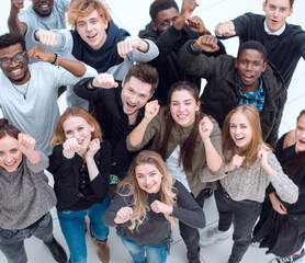 Wall Mural - team of diverse young people looking at the camera