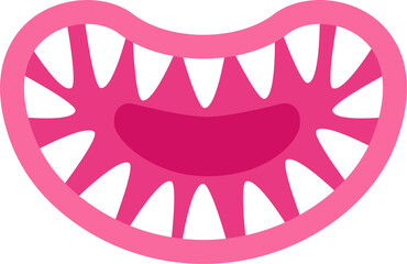 Canvas Print - Funny Cartoon Monster Mouth