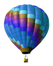 Colorful Hot Air Balloon Isolated On White Background
