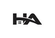 HA Initial Monogram Letter ha Real Estate Logo Design Vector Template h a Letter Logo Design