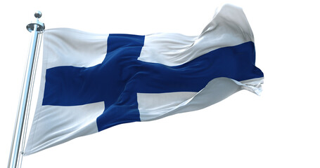 Finland flag on transparent background 4k