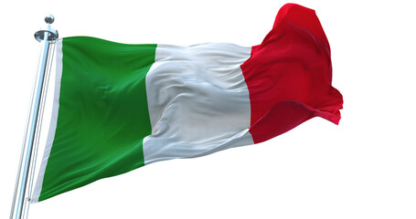 Italy flag on transparent background 4k