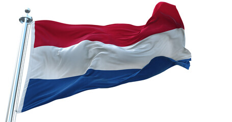 Netherlands. flag on transparent background 4k