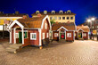 Miniature of Bullerbyn houses on a playground in the center of Vimmerby, Sweden