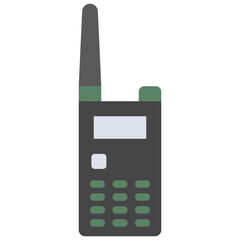 Military radio icon. Flat design. For presentation.