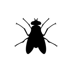 fly icon silhouette vector illustration on white background. fly vector icon on white background. fl