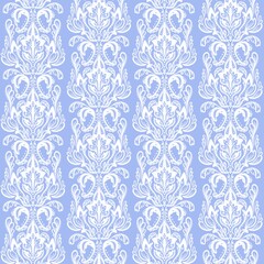  Pastel pattern for wallpaper. Classic seamless pattern. Elegant pattern for fabric. Baroque style. Pastel light blue.