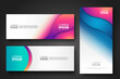 © popuo design - Banner set design template in trendy dynamic gradient colors