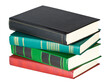 Stack of books isolated on transparent background.