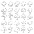 © ChattPan - hand drawn vector set of side view tree.