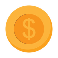 Wall Mural - money coin icon