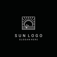 Wall Mural - sun logo icon design template premium vector