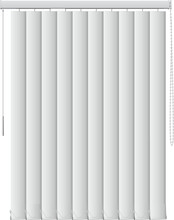 White Window Blinds Vertical Textile Curtains Realistic Vector Illustration