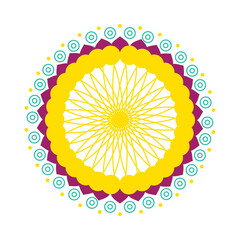 Sticker - colorful rangoli icon