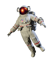 Wall Mural - astronaut, with transparent background, 3d rendering