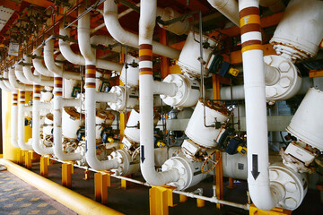 manifold line of oil and gas production which controlled by program or technician petroleum. the val