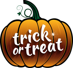 happy halloween trick or treat pumpkin png file for decoration