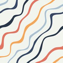 Abstract Seamless Pattern With Wavy Lines