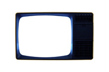 Retro Old TV With Frame Screen And Background Isolated